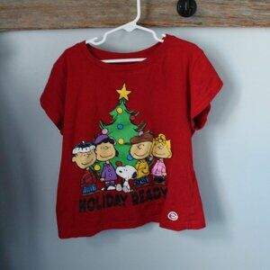 Peanuts  Size L 12/14  Girls S/S Christmas Top
